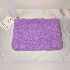 Noted by Post-it 3M Laptop Pouch Sleeve 10”x 15” Purple Soft Sherpa Cover NWT